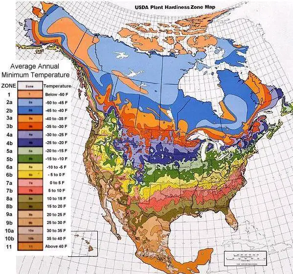 North American Plant Hardiness Zone Map