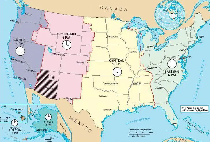 time zones map us. U.S. Time Zone Map