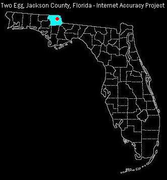 Florida map showing the location of Two Egg, Florida